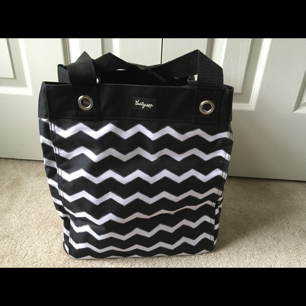 NWOT black chevron essential storage tote